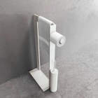 Novellini stojak na papier + szczotka WC biały mat R90AKFPSRS-U