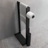 Novellini stojak na papier + szczotka WC czarny mat R90AKFPSRS-H