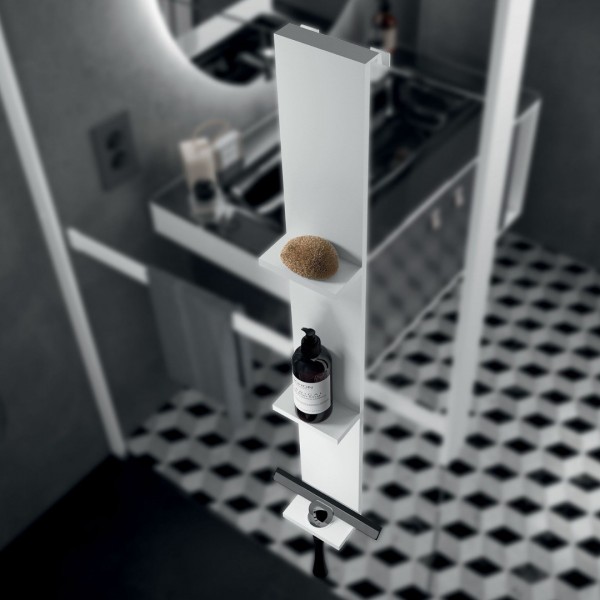 Novellini półka wisząca do montażu na szybie biały mat R90AKFPO1290-U