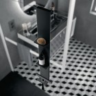 Novellini półka wisząca do montażu na szybie czarny mat R90AKFPO1290-H