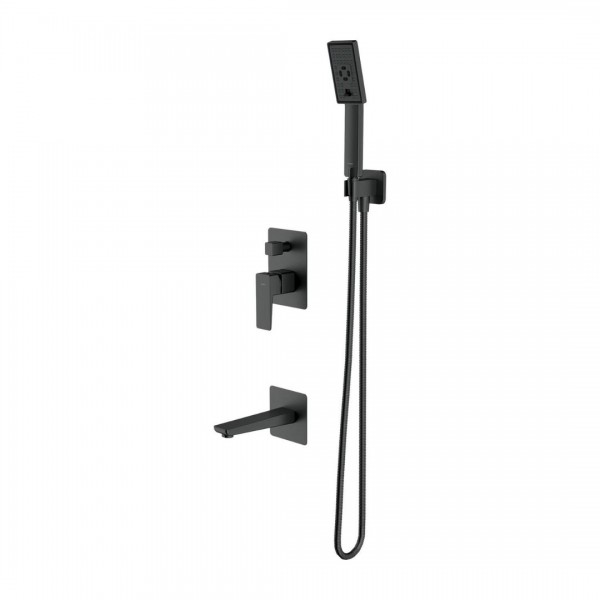 Omnires Parma kompletny zestaw wannowy podtynkowy grafit SYSPMW01GR