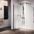 Novellini Kuadra H ścianka wolnostojąca Walk-in 140 cm czarny mat KUADH140-1H