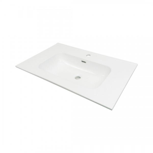 Deante Tubo umywalka 80,3x46 cm prostokątna wpuszczana biała CTU_6U8W