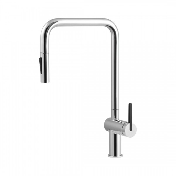 Deante Momi bateria kuchenna z wyciąganą wylewką chrom BKM_073N