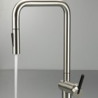 Deante Momi bateria kuchenna z wyciąganą wylewką stal szczotkowana BKM_F73N