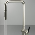 Deante Momi bateria kuchenna z wyciąganą wylewką stal szczotkowana BKM_F73N