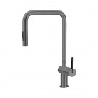 Deante Momi bateria kuchenna z wyciąganą wylewką titanium BKM_D73N