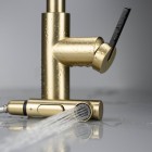 Deante Momi bateria kuchenna z wyciąganą wylewką złoto szczotkowane BKM_R73M