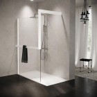 Novellini Frame Kit zestaw z relingiem na ręcznik lewy biały mat R80KUFRE10S-U