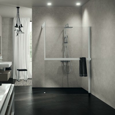 Novellini Frame Kit zestaw z relingiem na ręcznik prawy biały mat R80KUFRE10D-U