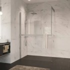 Novellini Frame Kit zestaw z relingiem na ręcznik lewy srebrny R80KUFRE10S-B