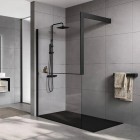 Novellini Frame Kit zestaw z półką lewy czarny mat R80KUFRI10S-H