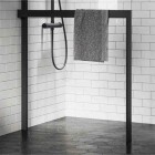 Novellini Frame Kit zestaw z relingiem na ręcznik lewy biały mat R90AKFBPSS-U