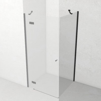 Novellini NH F ścianka prysznicowa 70 cm boczna do drzwi czarny mat NHF70-1H