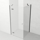 Novellini NH F ścianka prysznicowa 70 cm boczna do drzwi czarny mat NHF70-1H