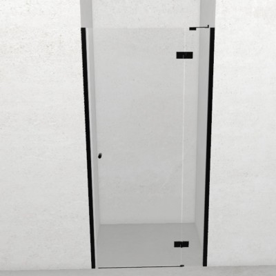 Novellini NH A-G drzwi prysznicowe 70 cm prawe czarny mat NHG70LD-1H