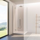 Novellini NH A-G drzwi prysznicowe 110 cm lewe srebrne NHG110LS-1B