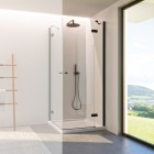 Novellini NH A-G drzwi prysznicowe 75 cm prawe czarny mat NHG75LD-1H