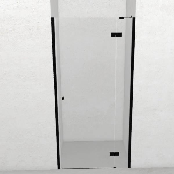 Novellini NH G drzwi prysznicowe 150 cm prawe czarny mat NHG150LD-1H