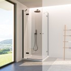 Novellini NH A-G drzwi prysznicowe 75 cm lewe czarny mat NHG75LS-1H