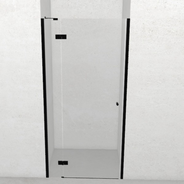 Novellini NH A-G drzwi prysznicowe 85 cm lewe czarny mat NHG85LS-1H