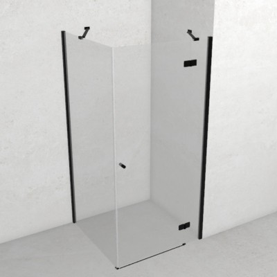 Novellini NH G+F kabina prysznicowa prostokątna 170x70 cm prawa czarny mat 63242