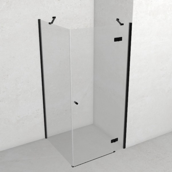 Novellini NH G+F kabina prysznicowa prostokątna 170x70 cm prawa czarny mat 63242