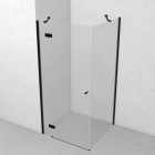 Novellini NH G+F kabina prysznicowa prostokątna 100x85 cm lewa czarny mat 63275