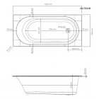 Oltens Lykke wanna 150x70 cm prostokątna akrylowa biała 10009000