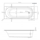Oltens Lykke wanna 170x70 cm prostokątna akrylowa biała 10011000