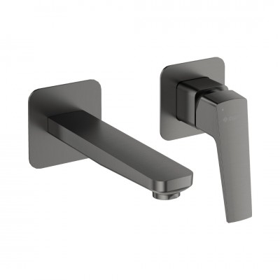 Deante Blur bateria umywalkowa podtynkowa wylewka 18,1 cm titanium BQL_D54L