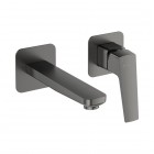 Deante Blur bateria umywalkowa podtynkowa wylewka 18,1 cm titanium BQL_D54L