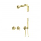 Deante Silia zestaw prysznicowy podtynkowy złoto szczotkowane NQS_R0XK