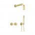 Deante Silia zestaw prysznicowy podtynkowy złoto szczotkowane NQS_R0XK