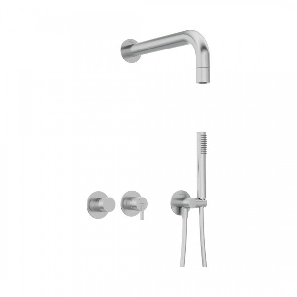 Deante Silia zestaw prysznicowy podtynkowy stal szczotkowana NQS_F0XK