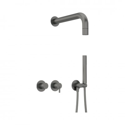Deante Silia zestaw prysznicowy podtynkowy titanium NQS_D0XK
