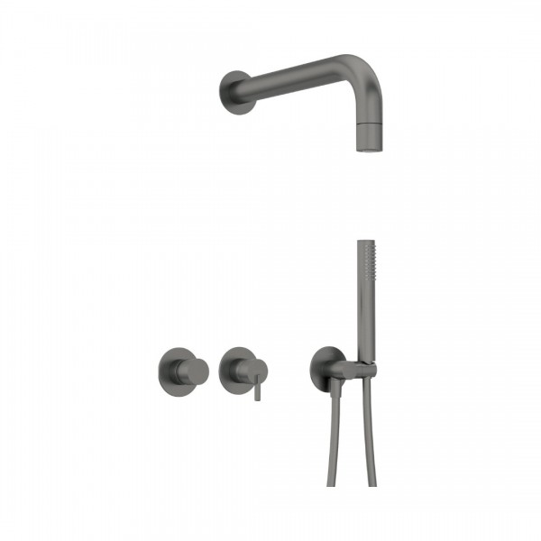 Deante Silia zestaw prysznicowy podtynkowy titanium NQS_D0XK