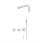 Deante Silia zestaw prysznicowy podtynkowy biały mat NQS_A0XK