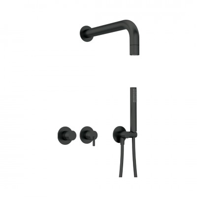 Deante Silia zestaw prysznicowy podtynkowy czarny mat NQS_N0XK