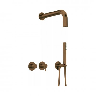 Deante Silia zestaw prysznicowy podtynkowy brąz szczotkowany NQS_C0XK