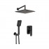 Deante Alpinia zestaw prysznicowy podtynkowy deszczownica 25 cm czarny mat NAC_N9LP