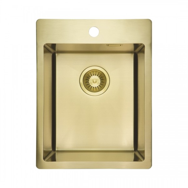 Deante Olfato zlewozmywak stalowy 39x50,5 cm złoto szczotkowane ZPO_R10E