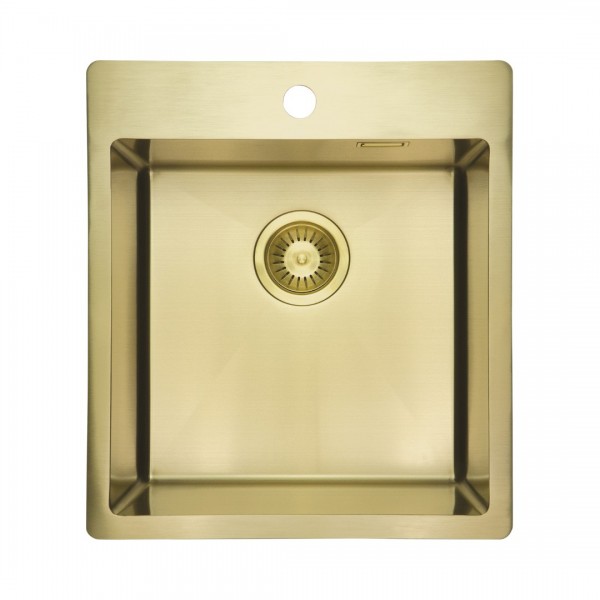Deante Olfato zlewozmywak stalowy 45x50,5 cm złoto szczotkowane ZPO_R10A