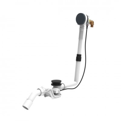 Laufen przelew wannowy z napełnianiem z syfonem czarny mat H2951434500001