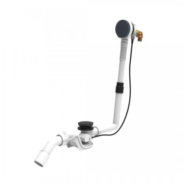 Laufen przelew wannowy z napełnianiem z syfonem czarny mat H2951434500001