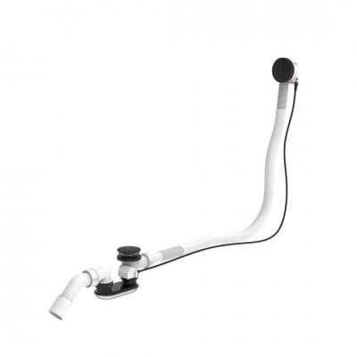 Laufen przelew wannowy z syfonem czarny mat H2951484500001