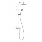 Tres Lex-Alp zestaw prysznicowy ścienny z deszczownicą okrągłą chrom 08119703
