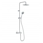 Tres Lex-Alp zestaw prysznicowy ścienny z deszczownicą okrągłą chrom 081192