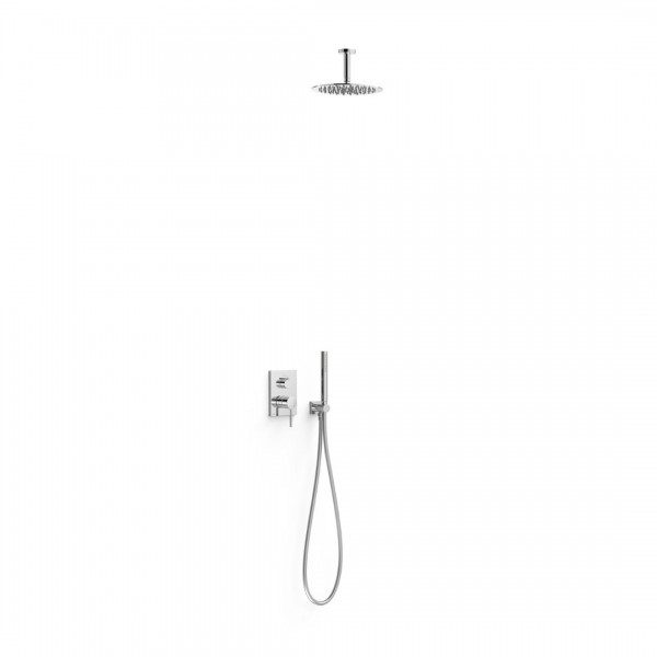 Tres Max zestaw prysznicowy podtynkowy deszczownica 25 cm chrom 06228003