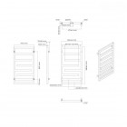 Oltens Flamma grzejnik łazienkowy 88x50 biały 55014000